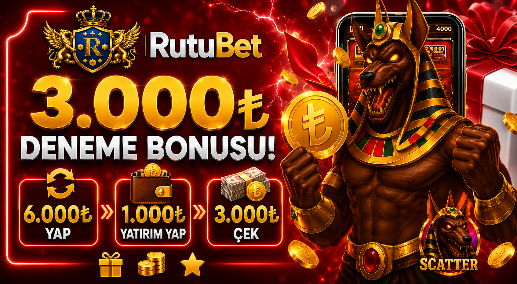 3000 TL Deneme Bonusu!